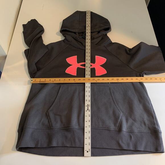 Under Armour Sweatshirt Womens 1X Plus Rival Fleece Loose Iridescent Logo Hoodie - Picture 7 of 14
